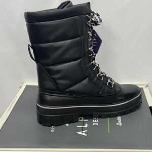 Alpine Willow Black Quilted Winter Snow Boots. Women’s size 9. NWT